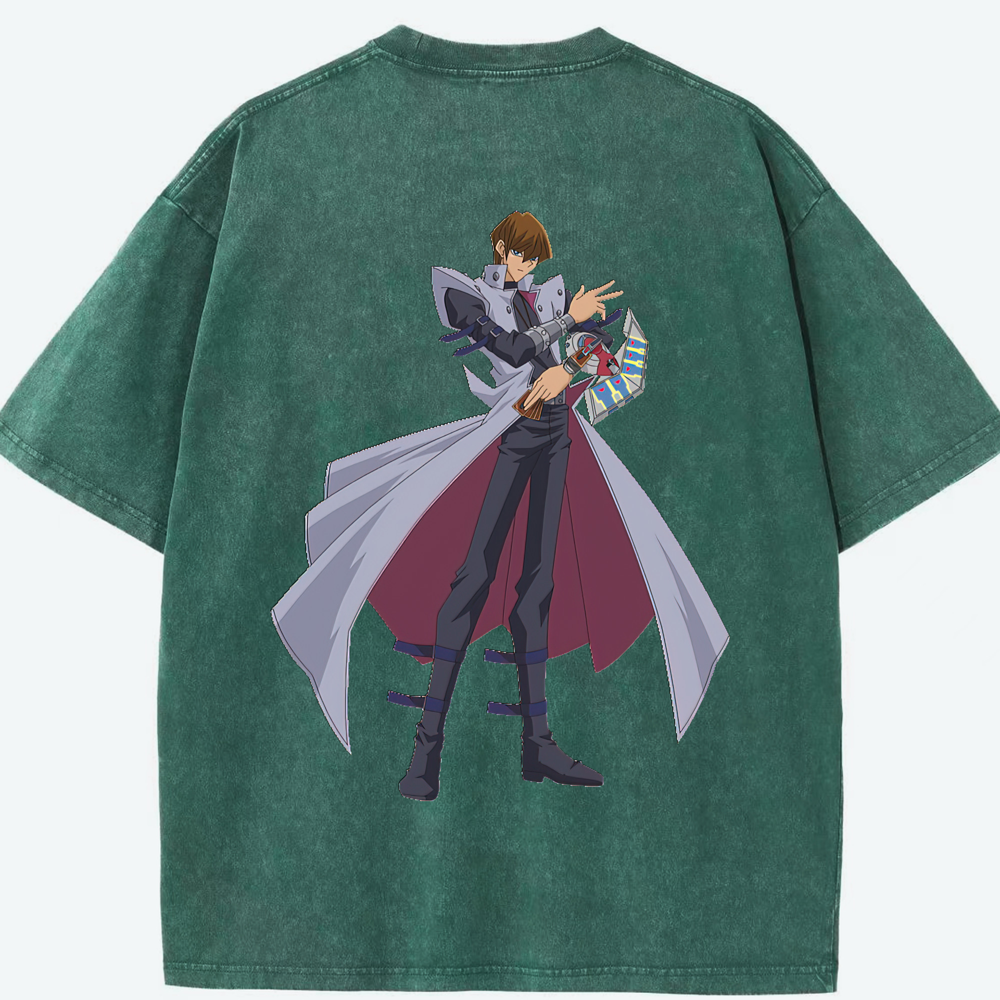（画像用） 遊☆戯☆王 Yu-Gi-Oh! 綿100% ヴィンテージ風 半袖Tシャツ（背面プリント）